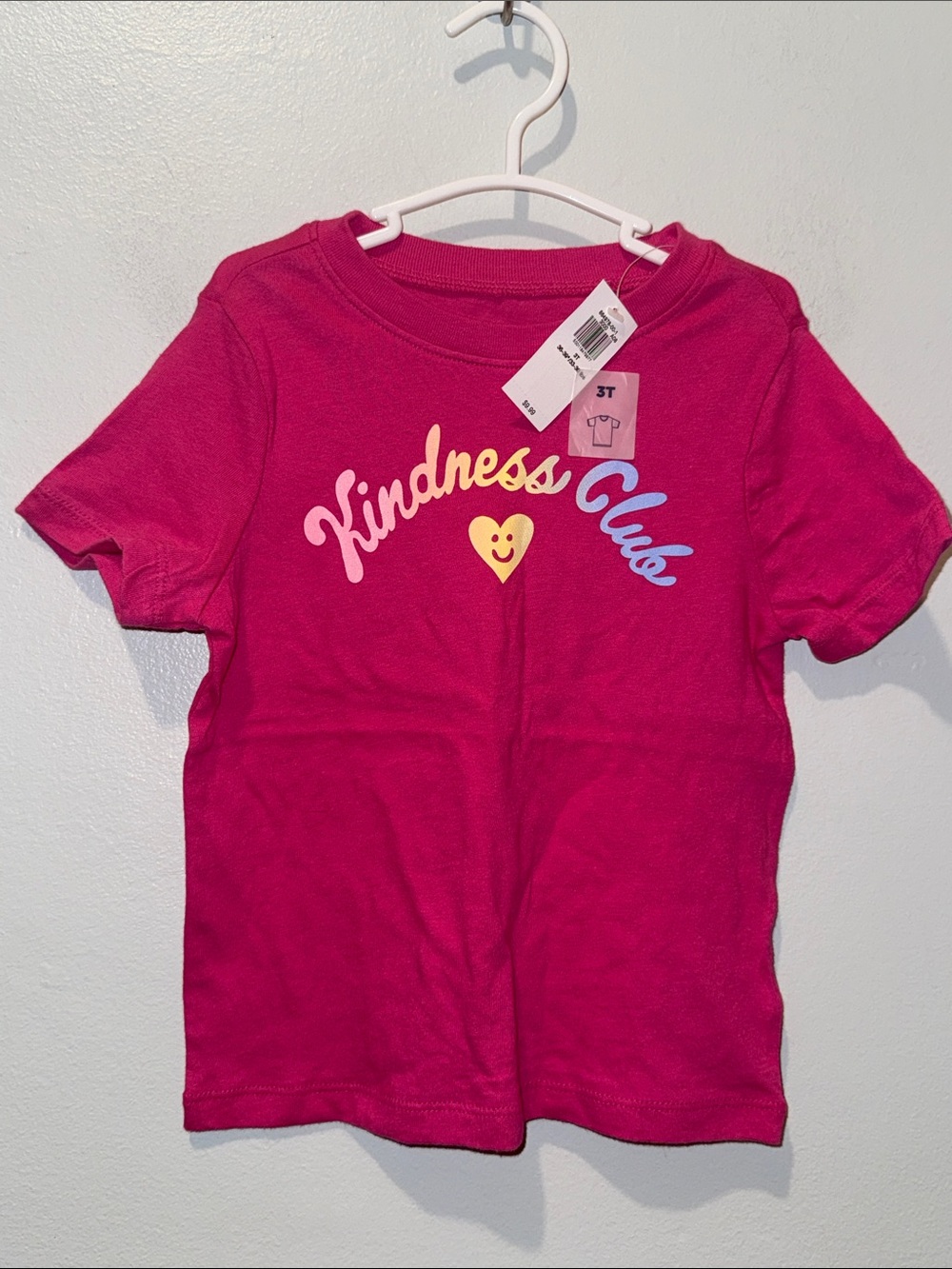 Old Navy 3T Hot Pink Kindness Club Graphic Tee Kids